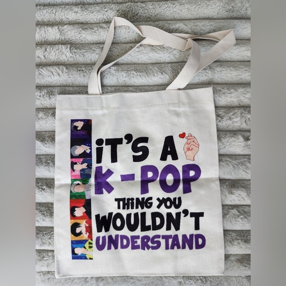 K-Pop Themed Shoulder Tote Bag - Picture 3 of 3